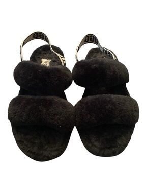 Ugg Oh Yeah Black Slides Size 9